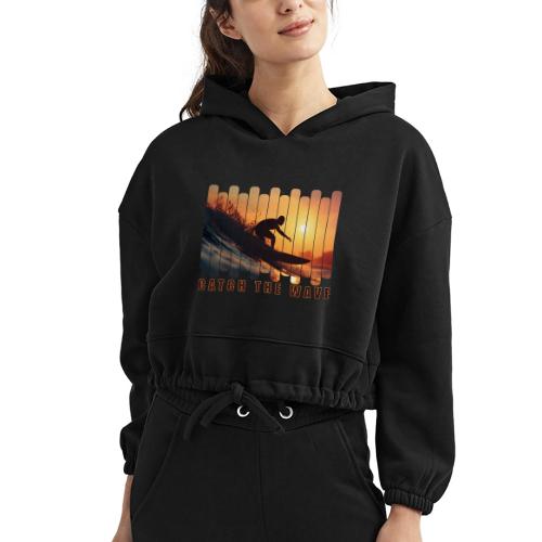 Surfing: Catch the Wave - Women’s Cropped Hoodie