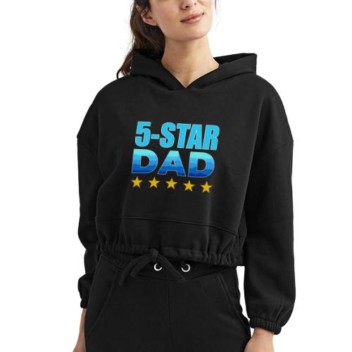 Five Stars Dad - Women’s Cropped Hoodie