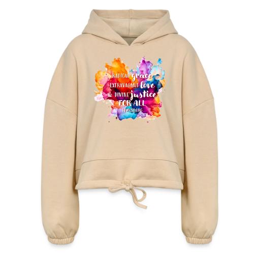 Grace Love Justice Color Splash - Women’s Cropped Hoodie