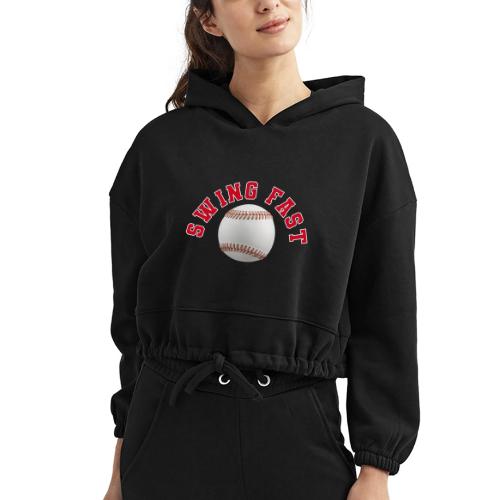 Baseball: Swing Fast Energy - Women’s Cropped Hoodie