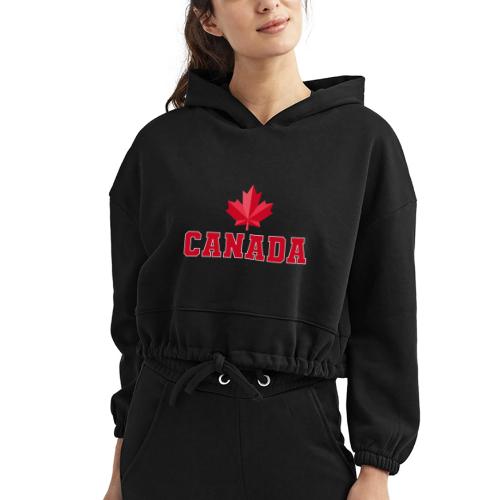 Canada with a maple leaf - Women’s Cropped Hoodie