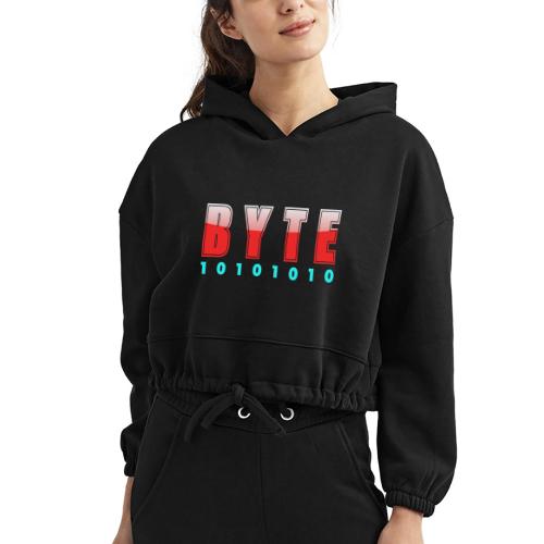 BYTE Binary Code Design - Women’s Cropped Hoodie
