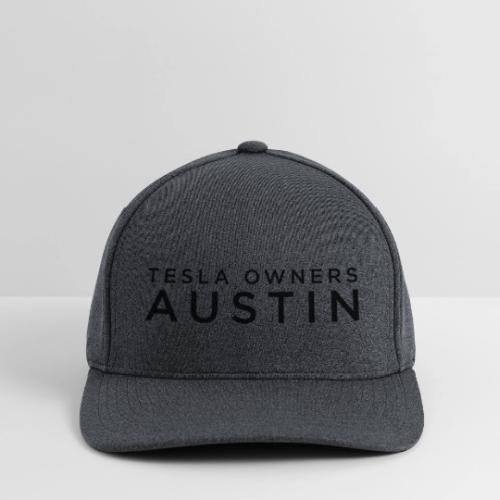 Black Rectangle Logo Austin - Flexfit  Melange Baseball Cap