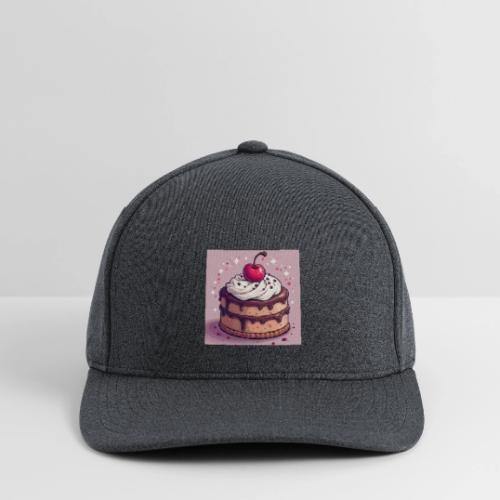 Cherry‑Topped Celebration Cake Design - Flexfit  Melange Baseball Cap