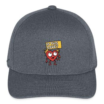 is this love heart - Flexfit  Melange Baseball Cap - dark heather gray - Front