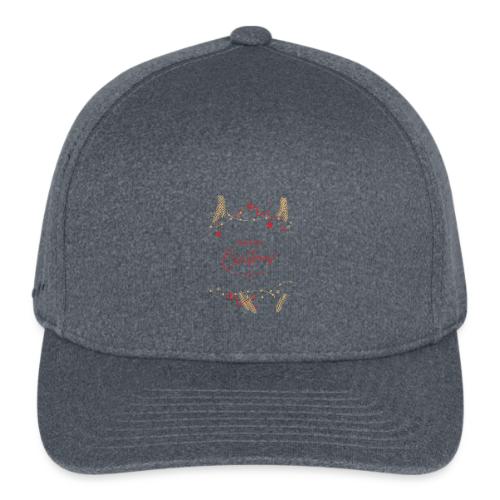 Merry Christmas Typography Design - Flexfit  Melange Baseball Cap