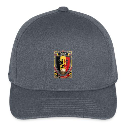Belgium Lion Crest T-Shirt, Belgian Flag Gift - Flexfit  Melange Baseball Cap