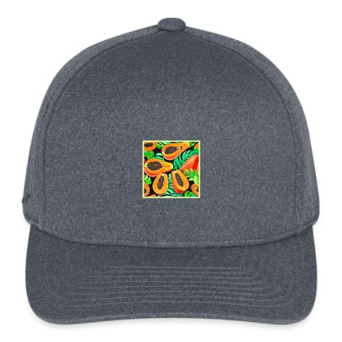 Papaya and Leaves Fresh Pattern - Flexfit  Melange Baseball Cap