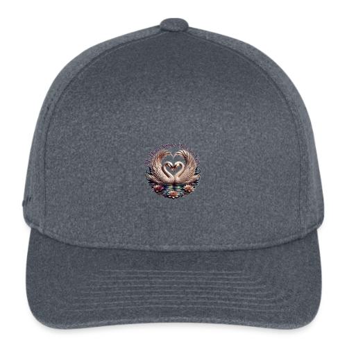 My Heart Swims Only for You Swan Heart T-Shirt - Flexfit  Melange Baseball Cap