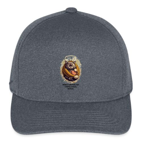 Powered by Sarcasm Cat Tee - Flexfit  Melange Baseball Cap