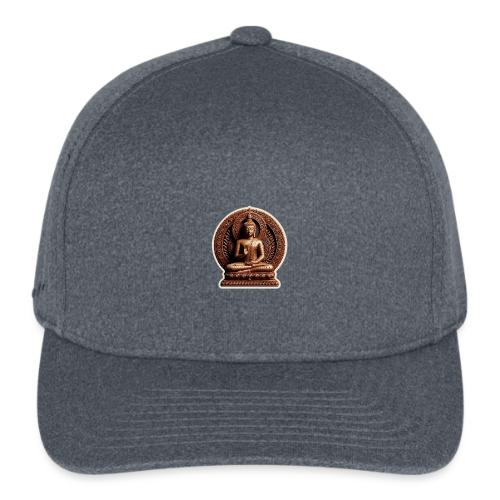 Buddha Statue in meditation and Hand Mudra - Flexfit  Melange Baseball Cap