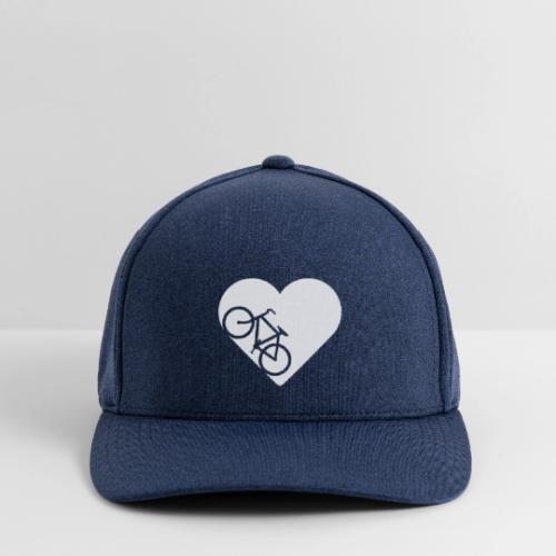Bike in heart - Flexfit  Melange Baseball Cap
