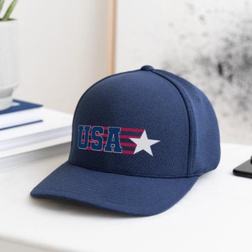 Star Stripe USA - Flexfit  Melange Baseball Cap