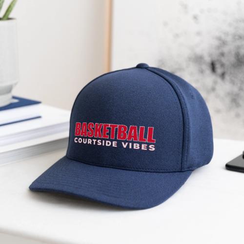 Courtside Vibes Basketball Typography Design - Flexfit  Melange Baseball Cap
