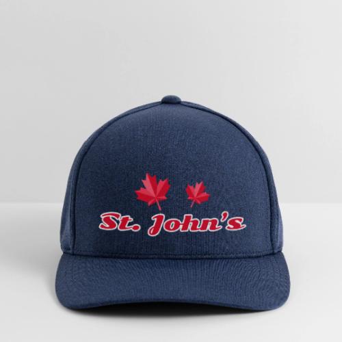 St. John's with two red maple leaves - Flexfit  Melange Baseball Cap