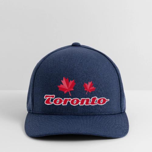 Toronto with two red maple leaves - Flexfit  Melange Baseball Cap