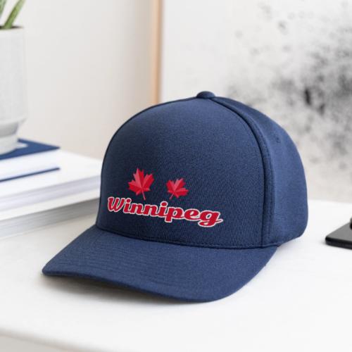 Winnipeg with two red maple leaves - Flexfit  Melange Baseball Cap