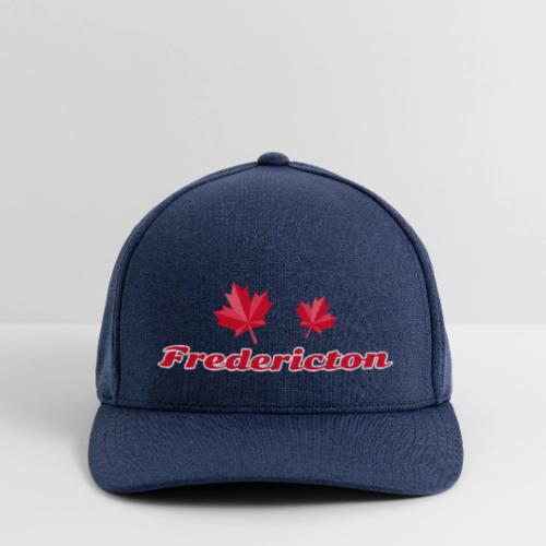 Fredericton with two red maple leaves - Flexfit  Melange Baseball Cap