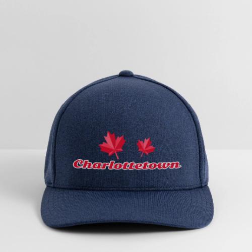 Charlottetown with two red maple leaves - Flexfit  Melange Baseball Cap