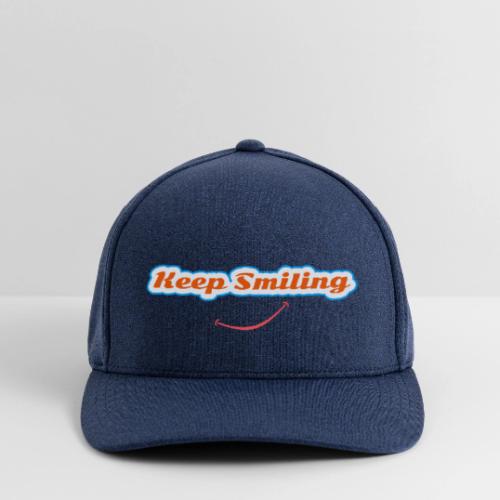Keep Smiling Positive Vibes Graphic - Flexfit  Melange Baseball Cap