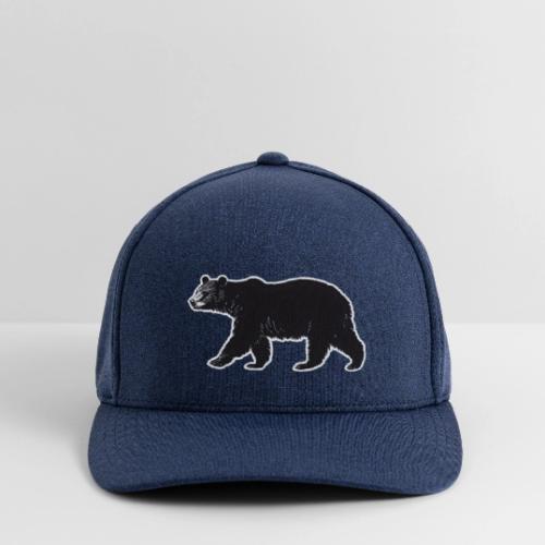 Midnight Black Bear - Flexfit  Melange Baseball Cap