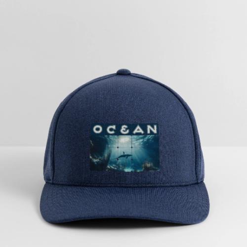 Ocean: Dolphin’s Serenity - Flexfit  Melange Baseball Cap