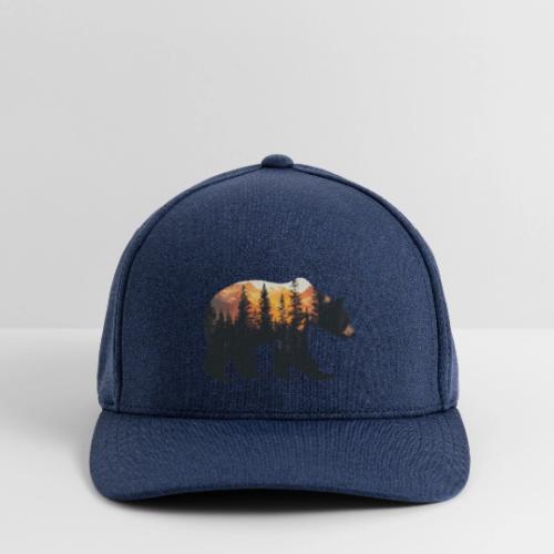 Bear: Sunset Guardian - Flexfit  Melange Baseball Cap