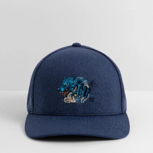 Blue Wolf Graffiti Street Art - Flexfit  Melange Baseball Cap