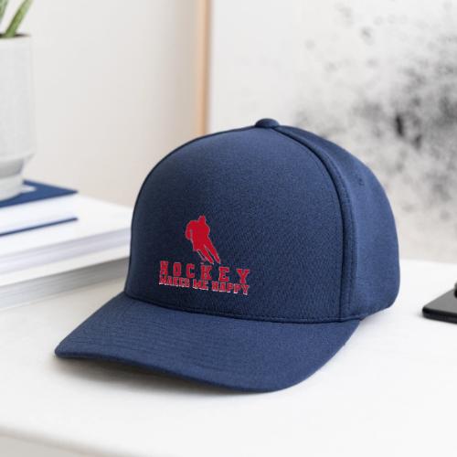 Hockey makes me happy - Flexfit  Melange Baseball Cap