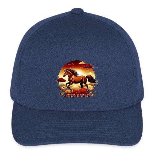 Year of the Horse Sunrise T Shirt, Lunar New Year - Flexfit  Melange Baseball Cap