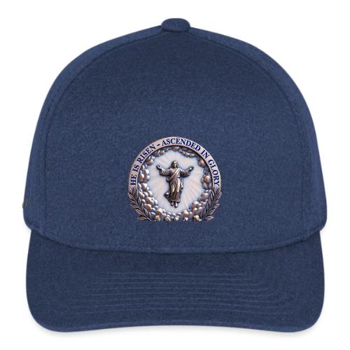 He Is Risen Ascended In Glory T Shirt, Gift - Flexfit  Melange Baseball Cap
