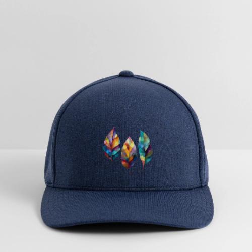 Art: Colorful Leaf Harmony - Flexfit  Melange Baseball Cap