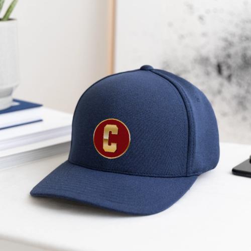 Letter C – Capital Varsity Alphabet Monogram - Flexfit  Melange Baseball Cap