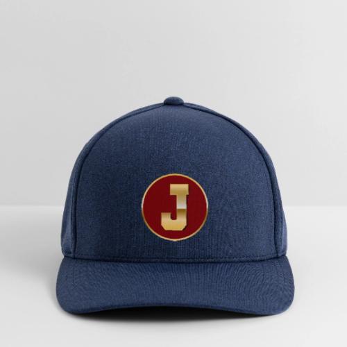Letter J – Capital Varsity Alphabet Monogram - Flexfit  Melange Baseball Cap