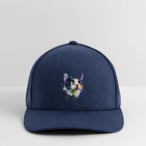 Cat: Painted Purr Expression - Flexfit  Melange Baseball Cap