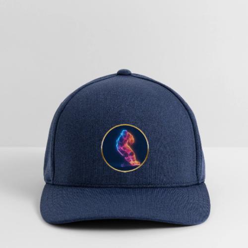 Hockey: Neon Hockey Sketch - Flexfit  Melange Baseball Cap
