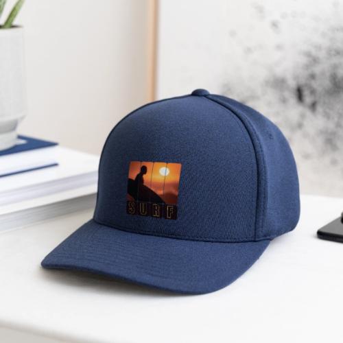 Surfing: Sunset Surf Panels - Flexfit  Melange Baseball Cap