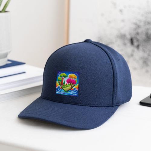 Heart, fantasy, landscapes, nature, fantasy - Flexfit  Melange Baseball Cap