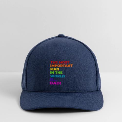 Dad: The Most Important Man in the World - Flexfit  Melange Baseball Cap