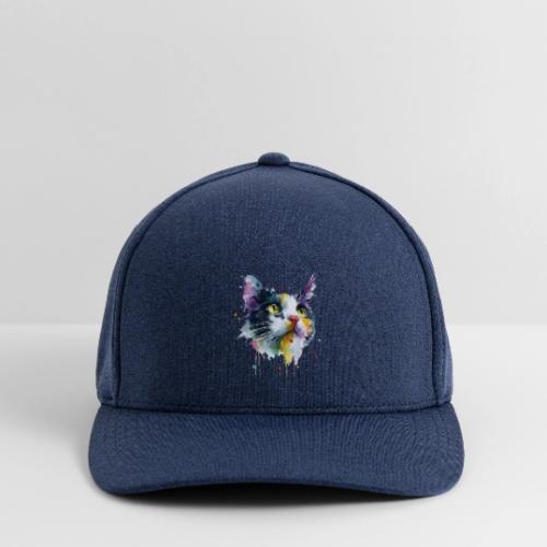 Cat: Painted Purr Expression - Flexfit  Melange Baseball Cap