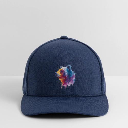 Watercolor Bear Portrait - Flexfit  Melange Baseball Cap
