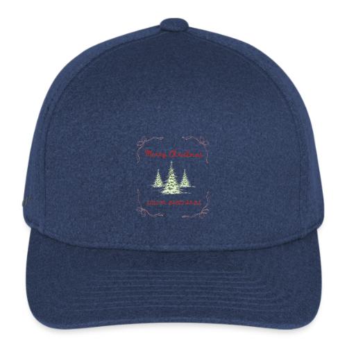 Beautiful Green Christmas Tree Graphic - Flexfit  Melange Baseball Cap