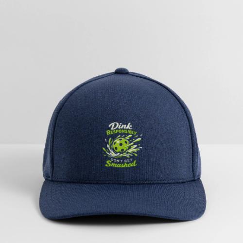 Dink Responsibly Don’t Get Smashed Pickleball Art - Flexfit  Melange Baseball Cap