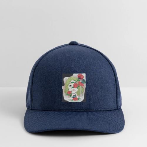 Girl with Rose Vine - Flexfit  Melange Baseball Cap