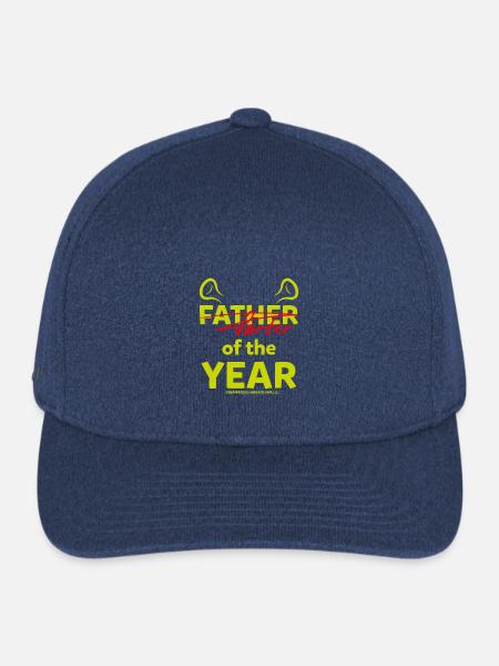 Shrek Design With Quote Father Of The Year Funny - Flexfit  Melange Baseball Cap - heather navy