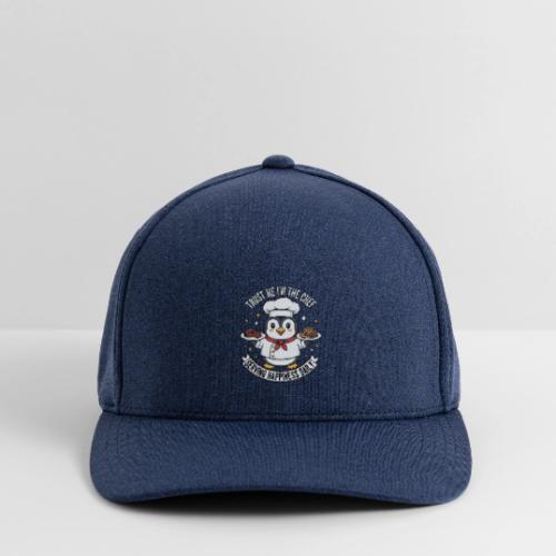 cute Penguin Chef-Funny Cartoon Daily Happiness - Flexfit  Melange Baseball Cap