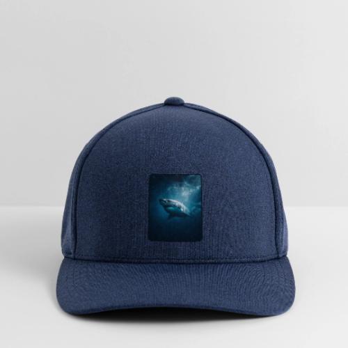 Great White Shark Ocean Design - Flexfit  Melange Baseball Cap