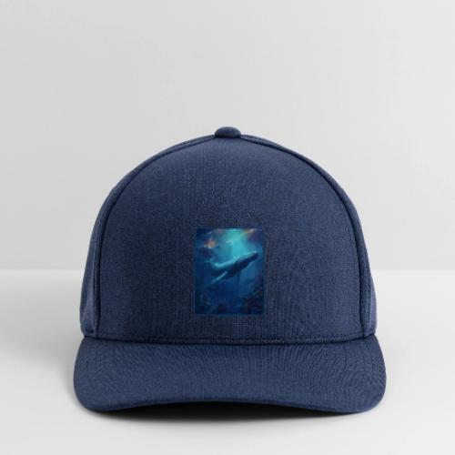 Humpback Whale Ocean Reef Design - Flexfit  Melange Baseball Cap