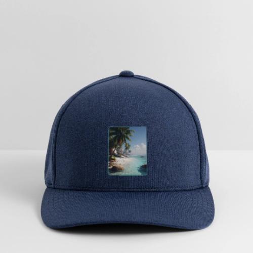 Tropical Beach Paradise Palm Design - Flexfit  Melange Baseball Cap