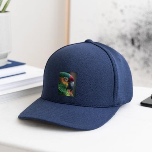 Colorful Parrot Close-Up Design - Flexfit  Melange Baseball Cap